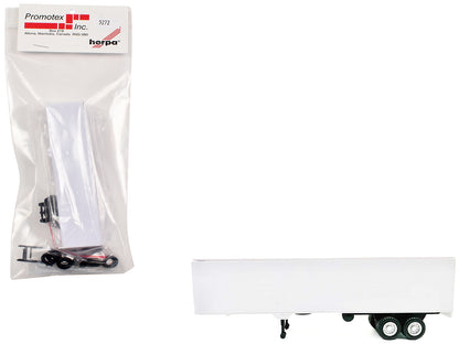 40ft Dry Van Trailer White 1/87 (HO) Plastic Model by Promotex-DiecastModeler.com