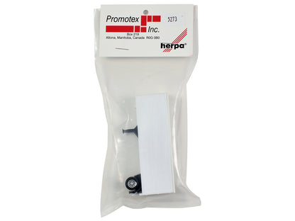 27ft Single-Axle Trailer (No Converter Dolly) White 1/87 (HO) Plastic Model by Promotex-DiecastModeler.com