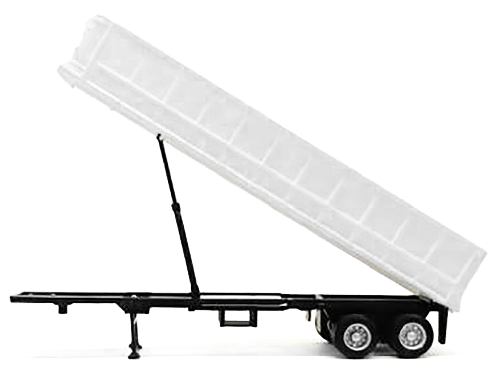 36ft Gravel Trailer White 1/87 (HO) Plastic Model by Promotex-DiecastModeler.com