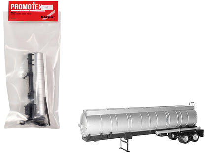 Chemical Tanker Trailer Silver 1/87 (HO) Plastic Model by Promotex