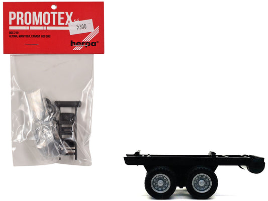 Dual Axle Trailer Chassis 1/87 (HO) Plastic Model by Promotex-DiecastModeler.com