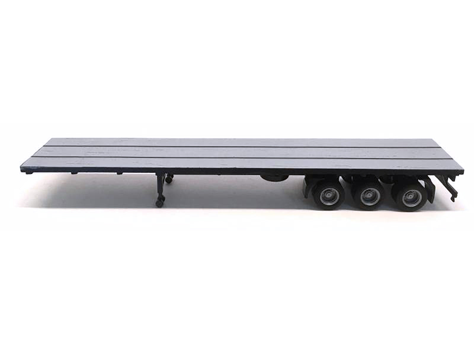 48ft 3-Axle Flatbed Trailer Gray Top 1/87 (HO) Plastic Model by Promotex-DiecastModeler.com