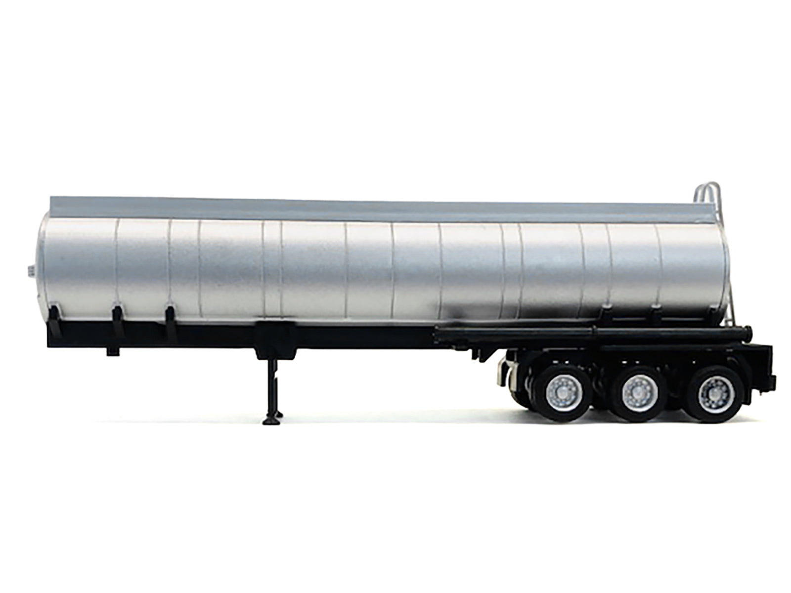 3-Axle Chemical Tanker Trailer Silver 1/87 (HO) Plastic Model by Promotex-DiecastModeler.com