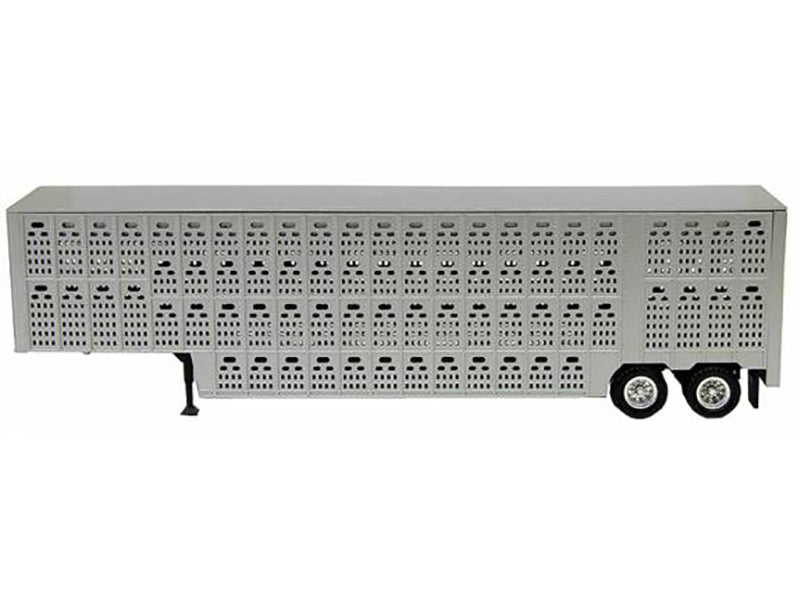 Livestock Trailer Silver 1/87 (HO) Plastic Model by Promotex-DiecastModeler.com
