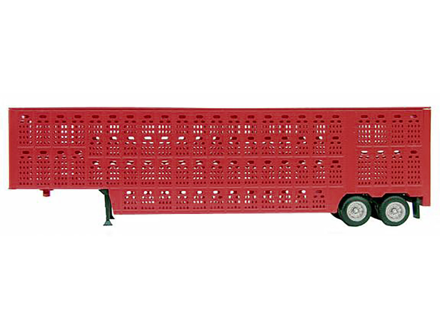 Livestock Trailer Red 1/87 (HO) Plastic Model by Promotex-DiecastModeler.com