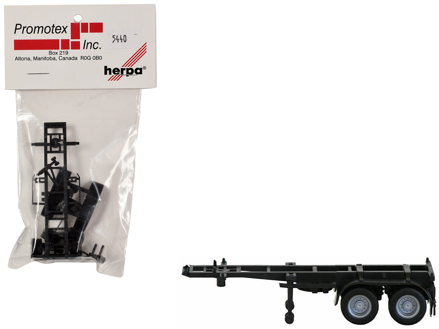 20ft Container Chassis 1/87 (HO) Plastic Model by Promotex-DiecastModeler.com