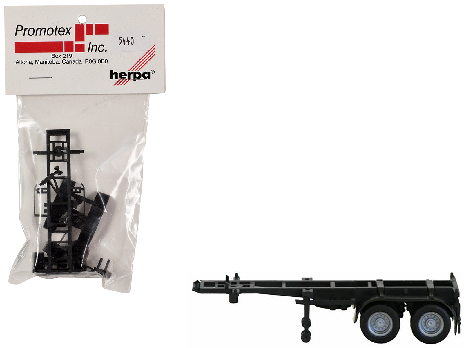 20ft Container Chassis 1/87 (HO) Plastic Model by Promotex-DiecastModeler.com