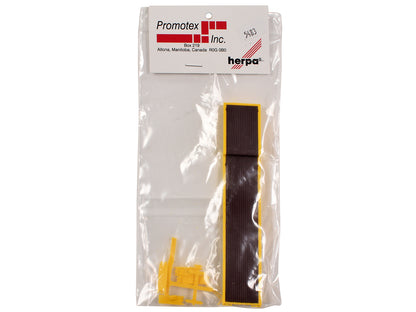 2-Axle Step Deck Equipment Trailer with Ramps Yellow 1/87 (HO) Plastic Model by Promotex