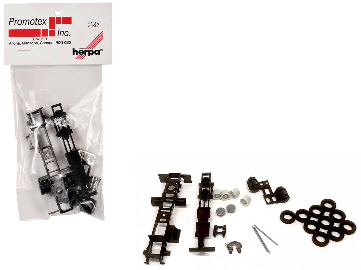 Long Chassis Kit for Kenworth Peterbilt and GMC Cabs 1/87 (HO) Plastic Model by Promotex-DiecastModeler.com