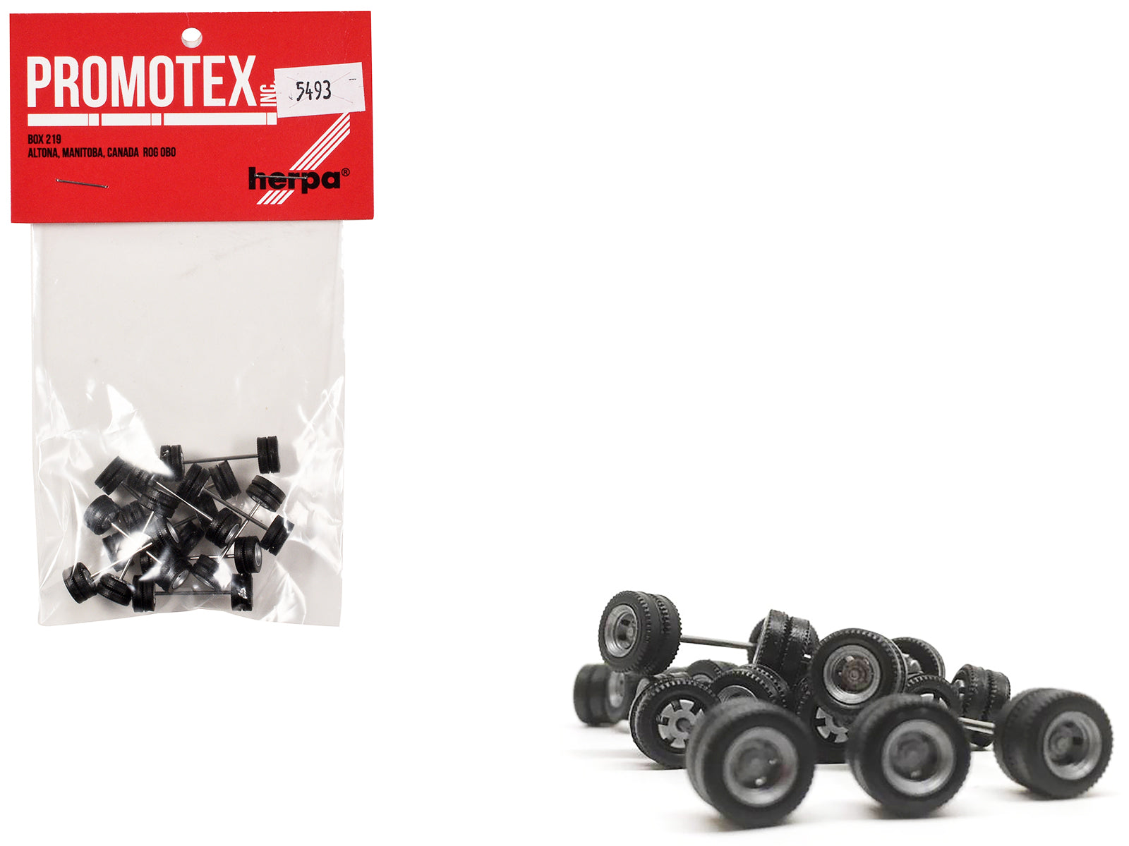 Goldhofer Trailer Wheelsets (12 Sets) 1/87 (HO) Plastic Model by Promotex-DiecastModeler.com