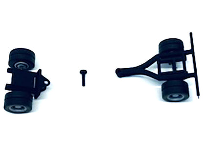 Lowboy Single Axle Booster with Integrated Rear Axle and Fenders (2 Sets) 1/87 (HO) Plastic Model by Promotex-DiecastModeler.com