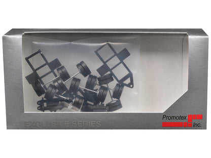 Lowboy Tri-Axle Booster with Integrated Rear Axle and Fenders (2 Sets) 1/87 (HO) Plastic Model by Promotex-DiecastModeler.com