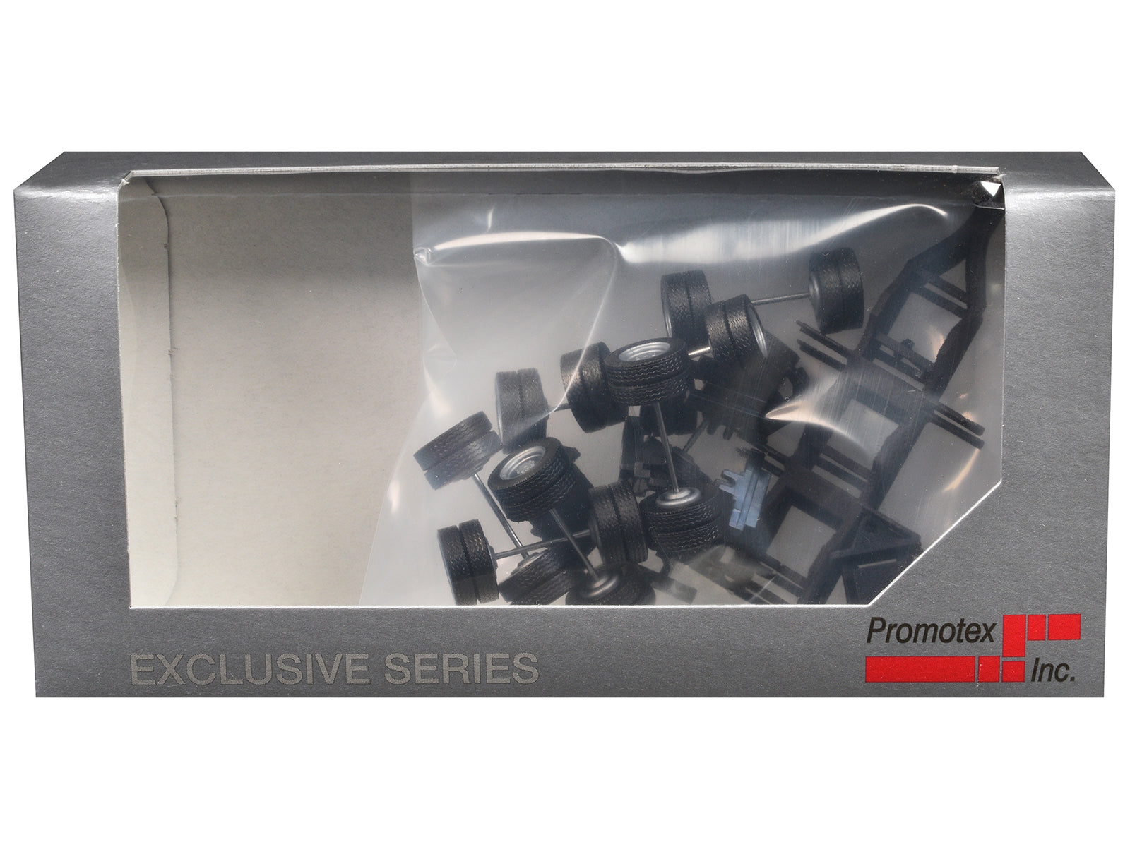 Lowboy Dual Axle Booster with Integrated Rear Axle (2 Sets) 1/87 (HO) Plastic Model by Promotex-DiecastModeler.com