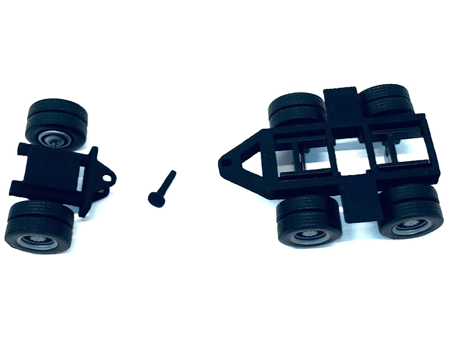 Lowboy Dual Axle Booster with Integrated Rear Axle (2 Sets) 1/87 (HO) Plastic Model by Promotex-DiecastModeler.com