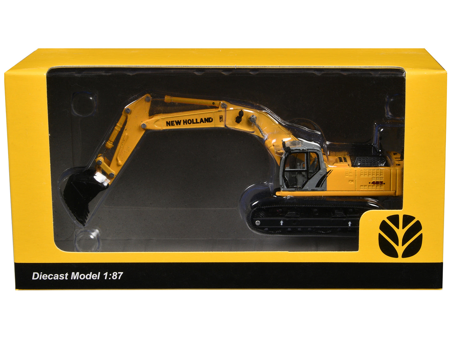 New Holland E 485 B Tracked Excavator Yellow 1/87 (HO) Diecast Model by Promotex