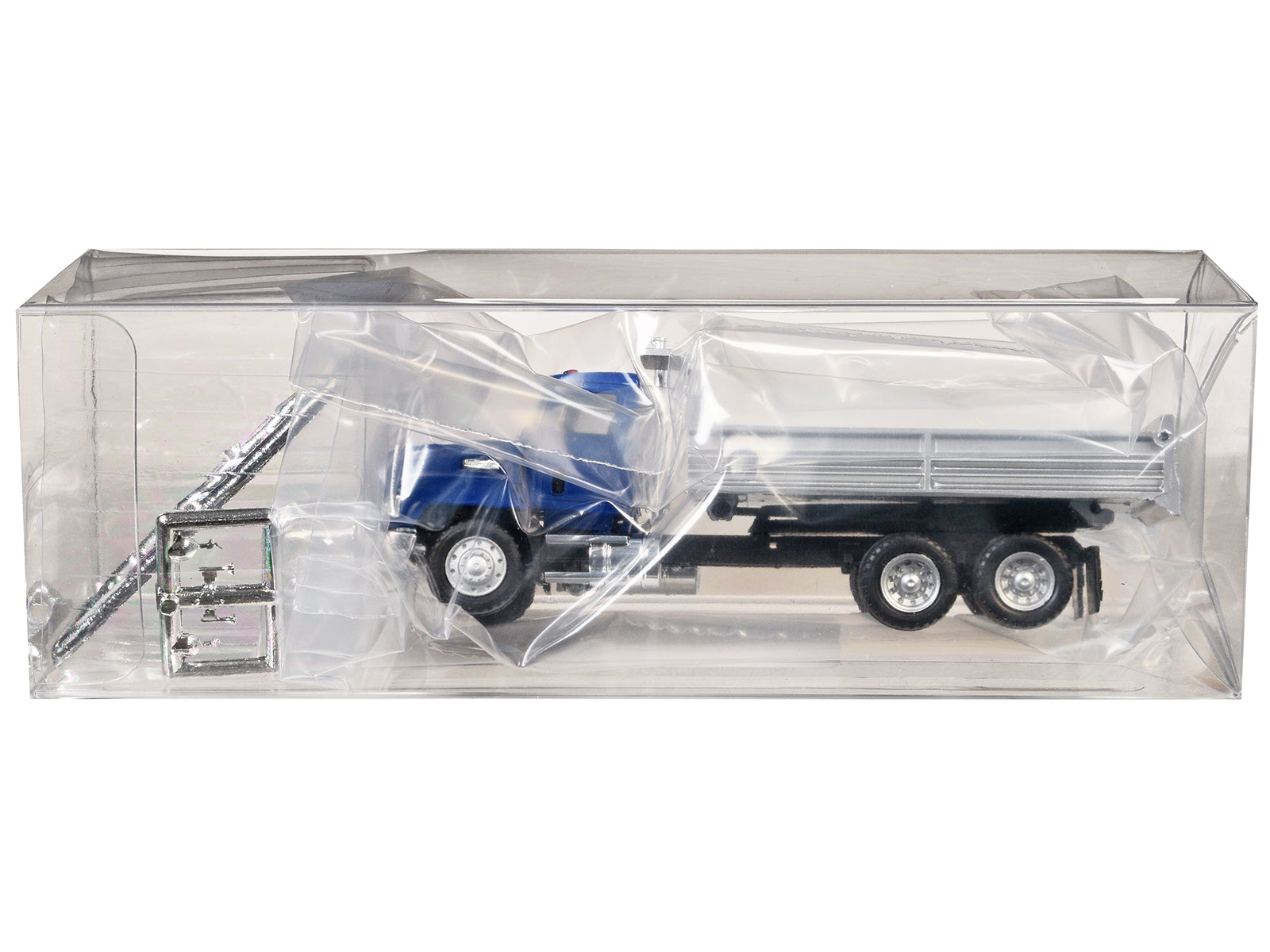 Mack Dump Truck Blue 1/87 (HO) Plastic Model Car by Promotex-DiecastModeler.com