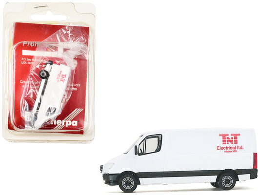Mercedes-Benz Sprinter Van White "TNT Electrical Ltd." 1/87 (HO) Plastic Model Car by Promotex