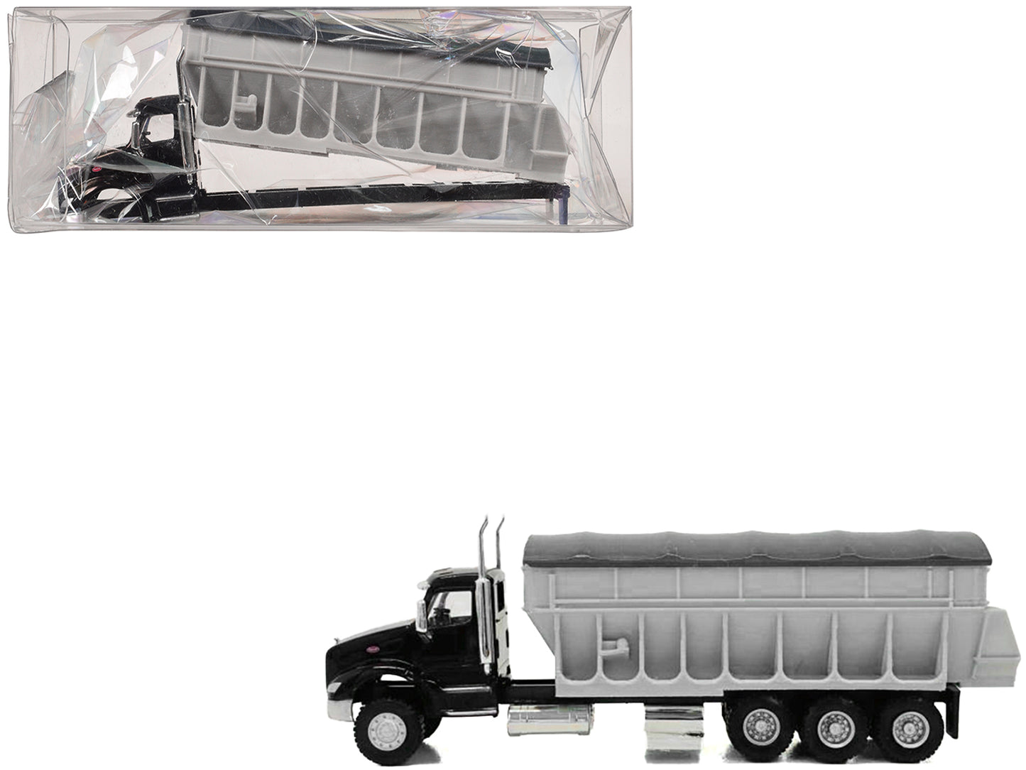 Peterbilt 579 Potato/Sugar Beet Truck Black 1/87 (HO) Plastic Model Car by Promotex