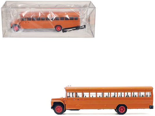 School Bus Orange 1/87 (HO) Plastic Model by Promotex-DiecastModeler.com