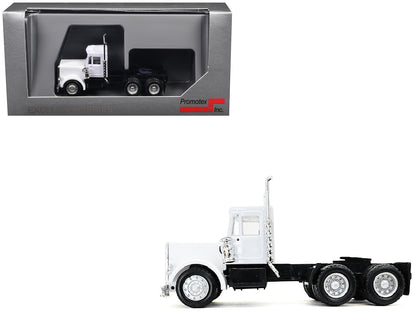 Peterbilt Short Day Cab White 1/87 (HO) Plastic Model Car by Promotex-DiecastModeler.com