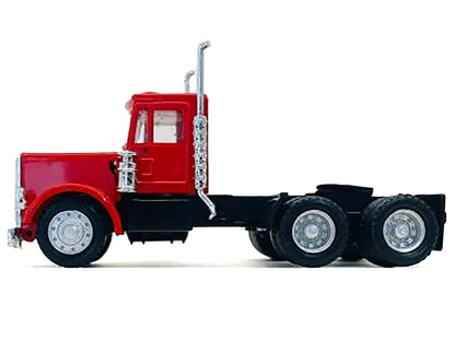 Peterbilt Short Day Cab Red 1/87 (HO) Plastic Model Car by Promotex-DiecastModeler.com