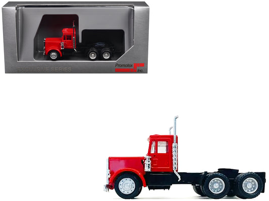 Peterbilt Short Day Cab Red 1/87 (HO) Plastic Model Car by Promotex-DiecastModeler.com
