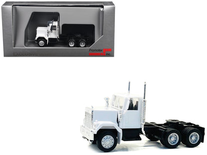 GMC Short Day Cab White 1/87 (HO) Plastic Model Car by Promotex-DiecastModeler.com
