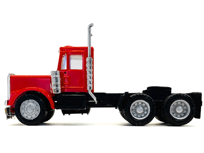 Kenworth W900 Short Day Cab "New Version" Red 1/87 (HO) Plastic Model Car by Promotex-DiecastModeler.com