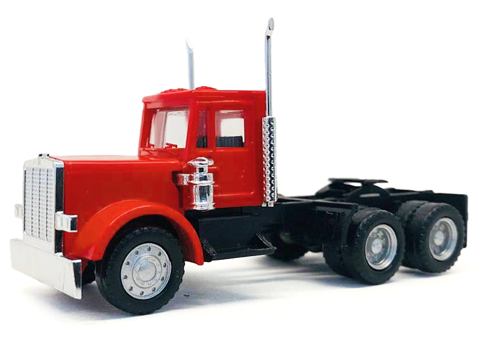 Peterbilt Short Day Cab with Updated Grill Red 1/87 (HO) Plastic Model Car by Promotex-DiecastModeler.com