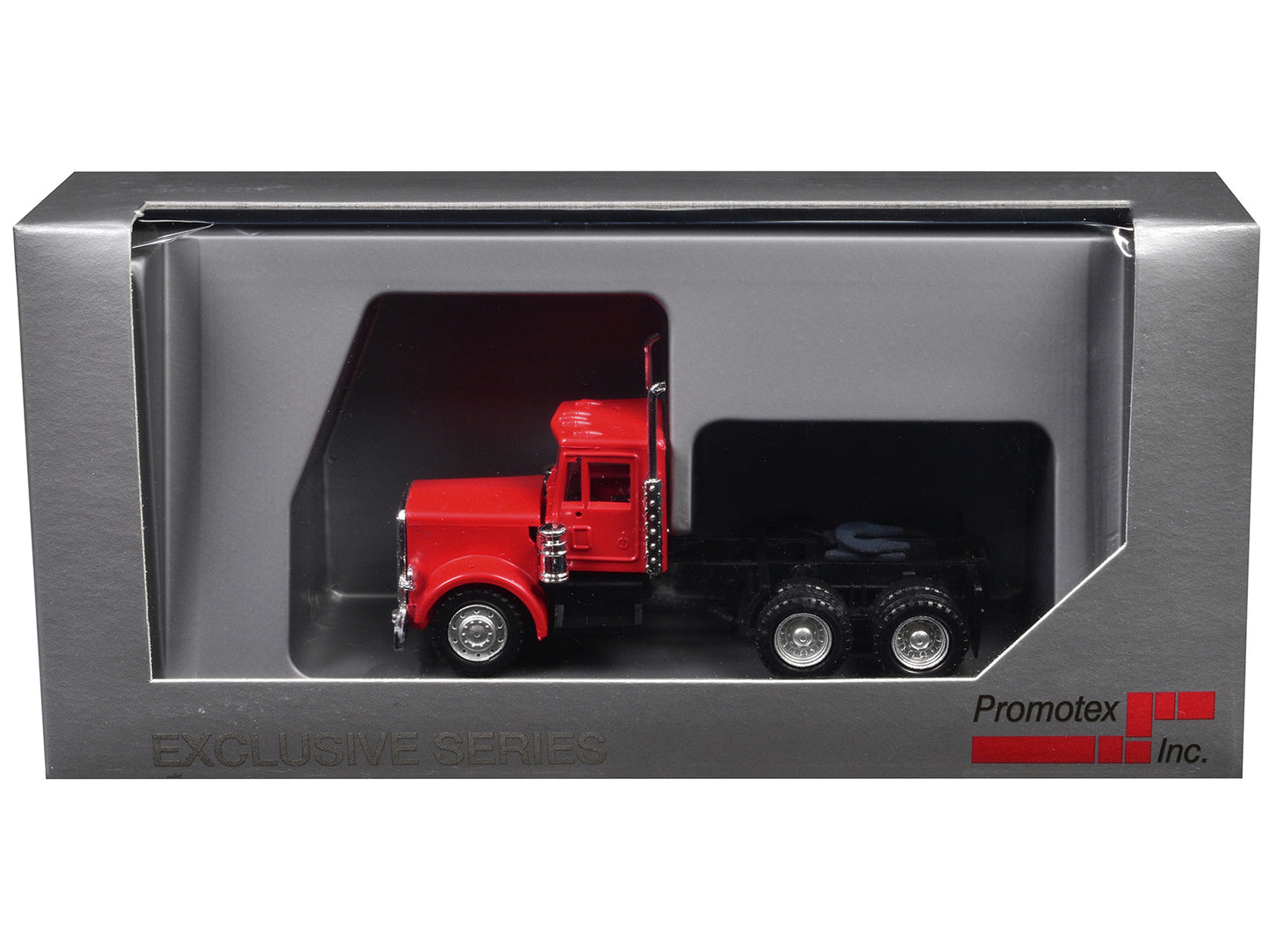 Peterbilt Short Day Cab with Updated Grill Red 1/87 (HO) Plastic Model Car by Promotex-DiecastModeler.com