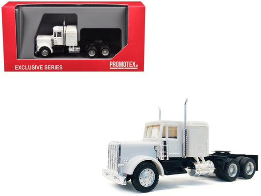 Peterbilt Sleeper Cab White 1/87 (HO) Plastic Model Car by Promotex
