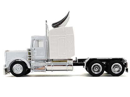 Kenworth W900 Sleeper Cab White 1/87 (HO) Plastic Model Car by Promotex-DiecastModeler.com