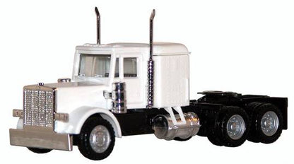 Peterbilt Long Tractor White 1/87 (HO) Plastic Model Car by Promotex-DiecastModeler.com