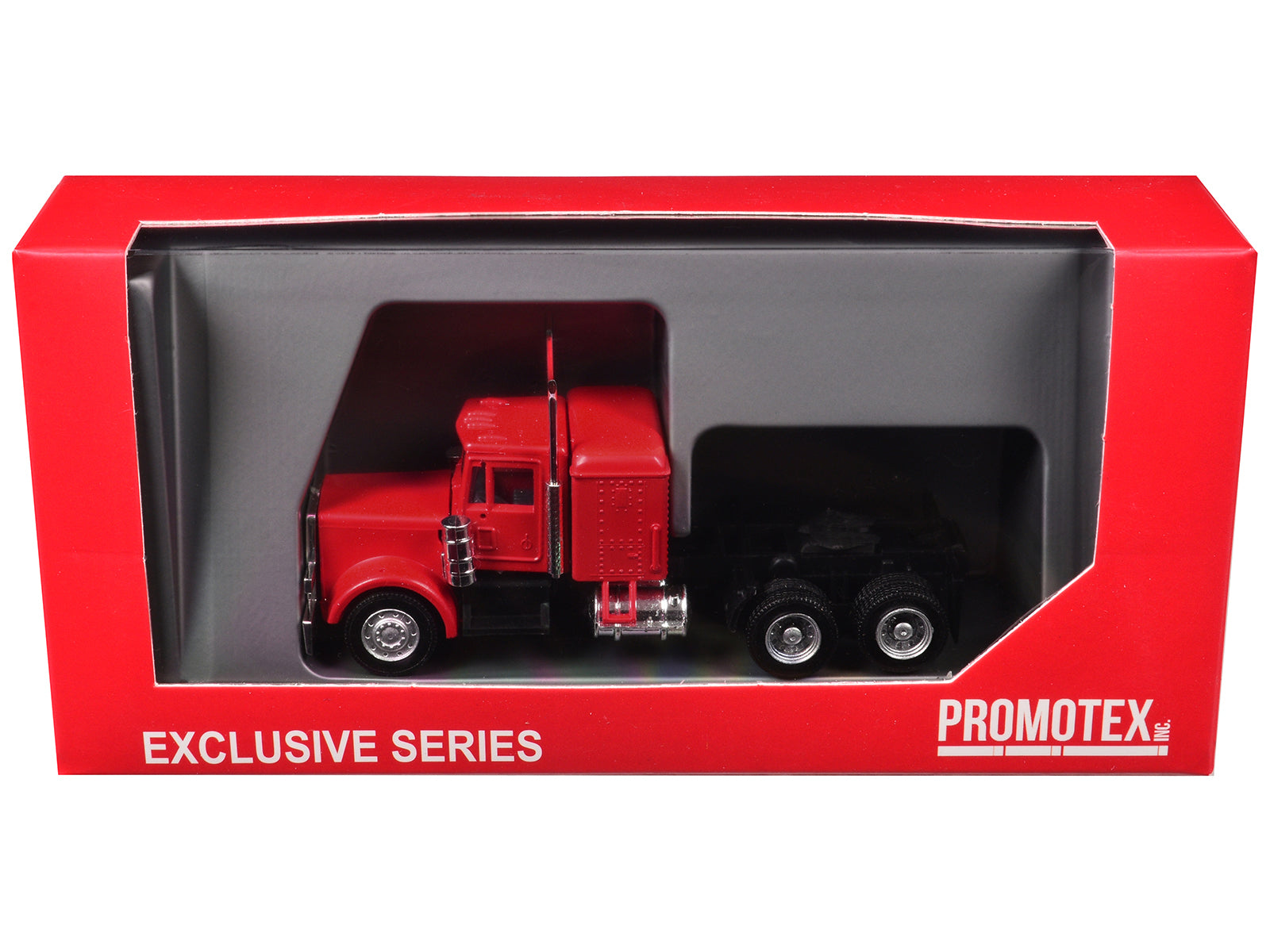 Peterbilt Long Tractor Red 1/87 (HO) Plastic Model Car by Promotex-DiecastModeler.com