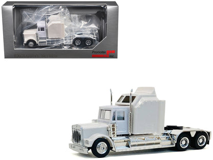 Kenworth W900 with Extra Large Sleeper White 1/87 (HO) Plastic Model Car by Promotex-DiecastModeler.com