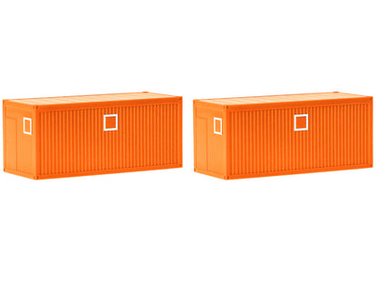 Mobile Offices Orange Set of 2 pieces 1/87 (HO) Plastic Model by Herpa