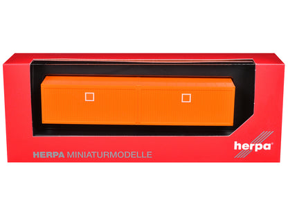 Mobile Offices Orange Set of 2 pieces 1/87 (HO) Plastic Model by Herpa