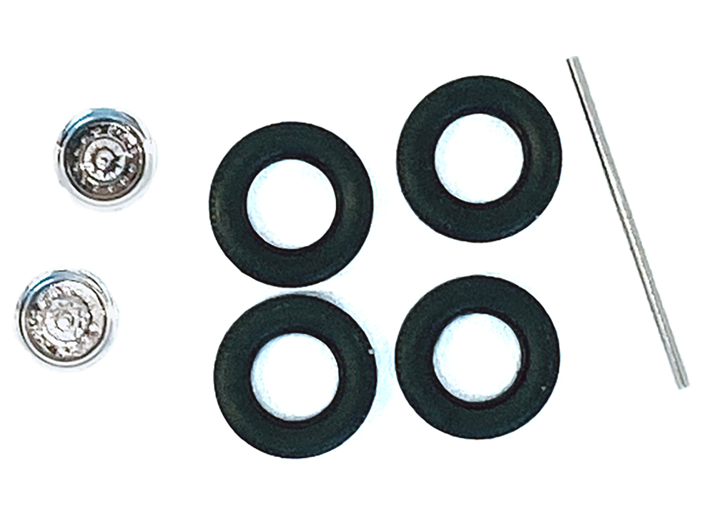 Rear Wheelset Planetary Chrome 1/87 (HO) Plastic Model by Promotex-DiecastModeler.com