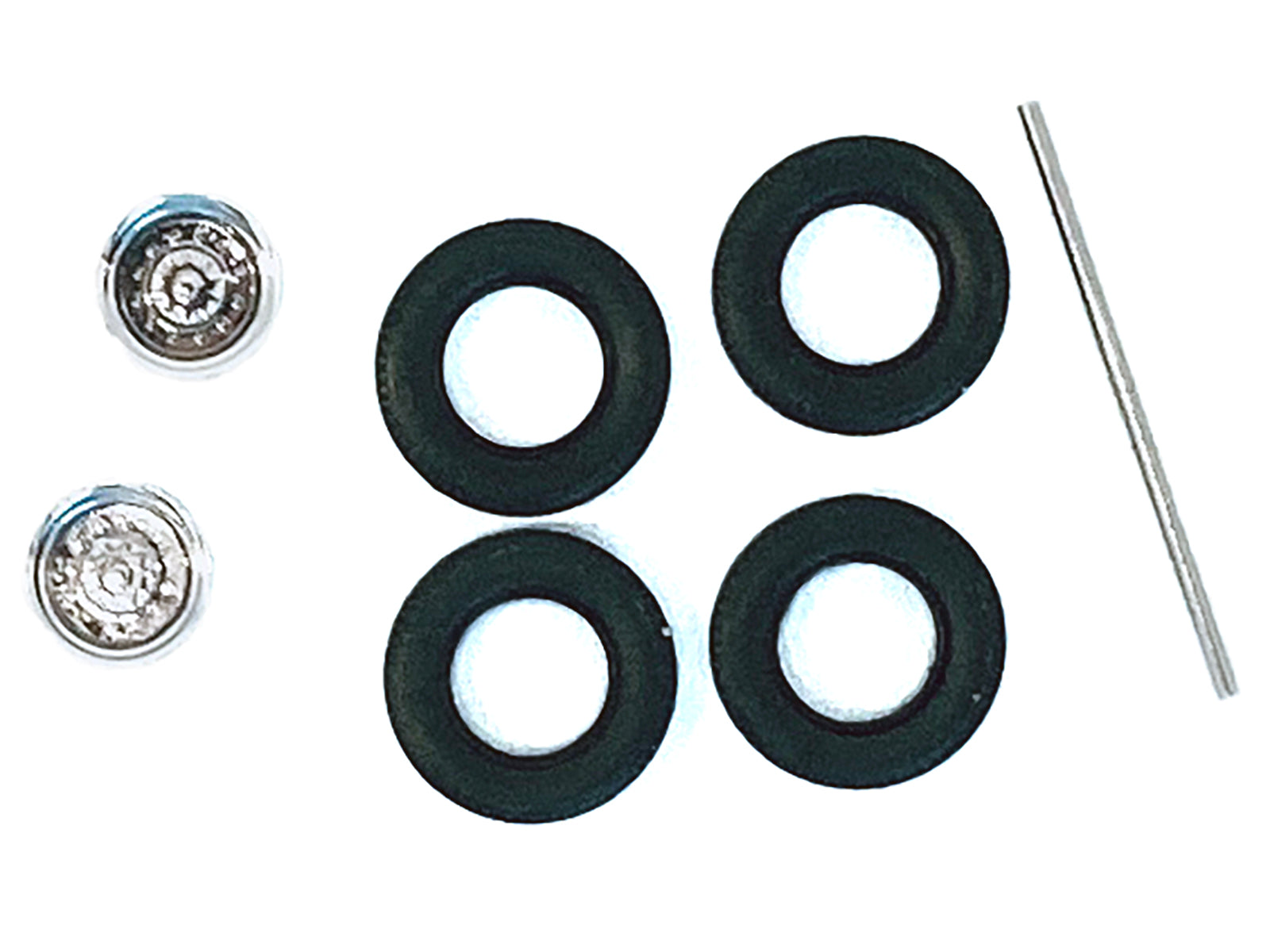 Rear Wheelset Planetary Chrome 1/87 (HO) Plastic Model by Promotex-DiecastModeler.com