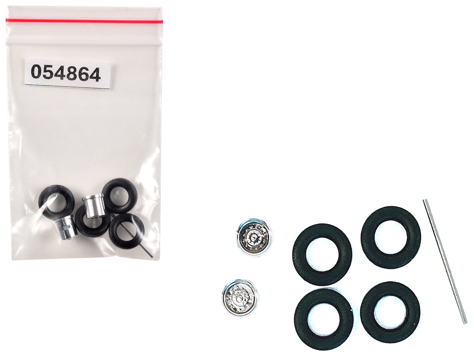 Rear Wheelset Planetary Chrome 1/87 (HO) Plastic Model by Promotex-DiecastModeler.com