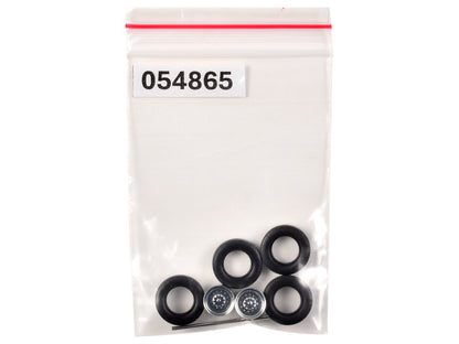 Rear Low Profile Wheelset Chrome 1/87 (HO) Plastic Model by Promotex