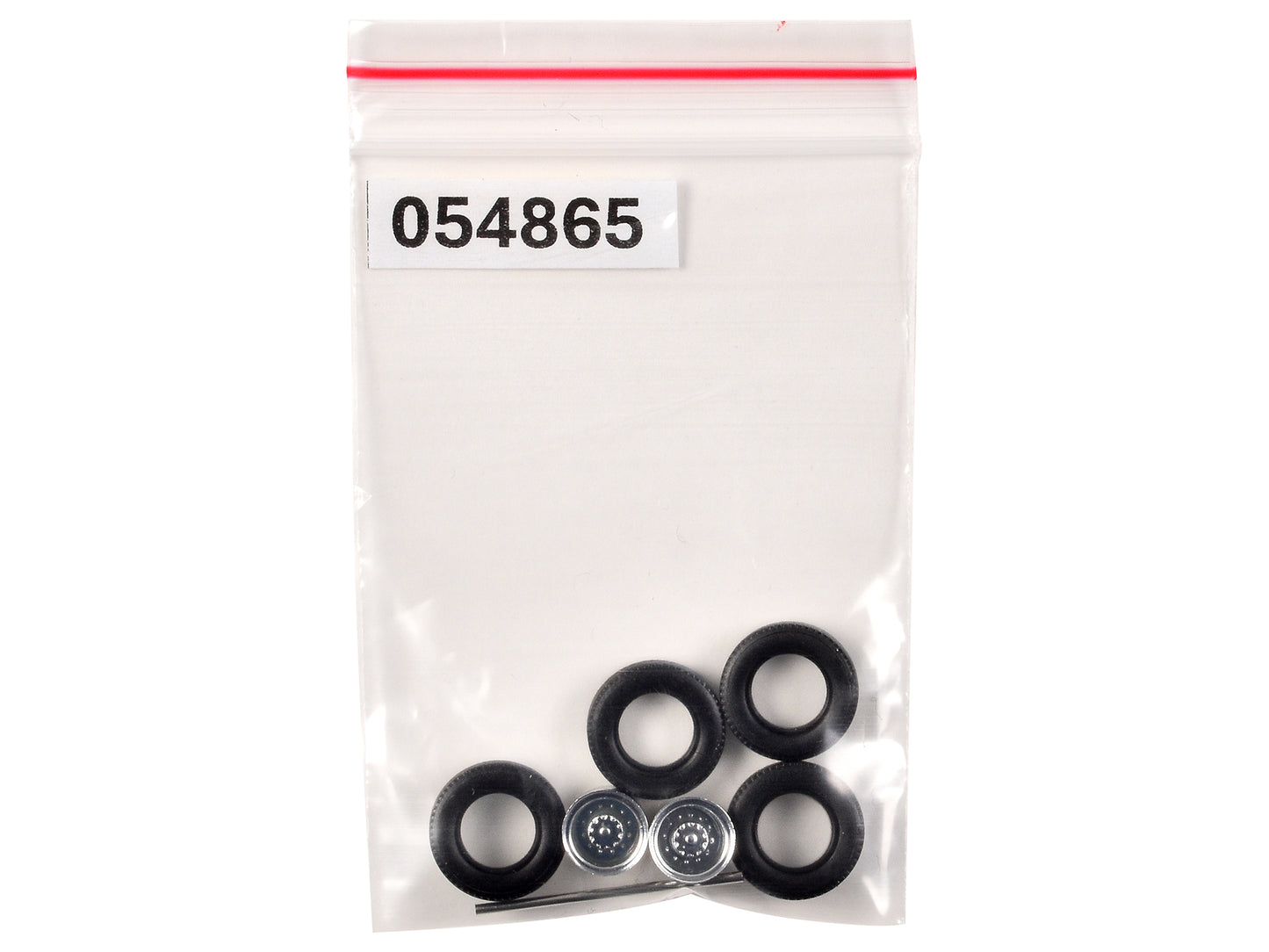 Rear Low Profile Wheelset Chrome 1/87 (HO) Plastic Model by Promotex-DiecastModeler.com