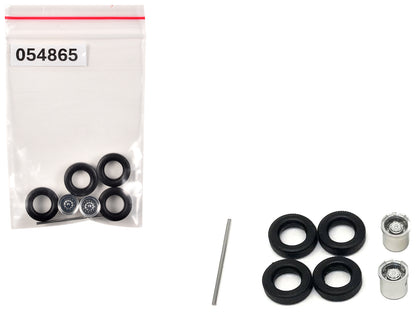 Rear Low Profile Wheelset Chrome 1/87 (HO) Plastic Model by Promotex-DiecastModeler.com