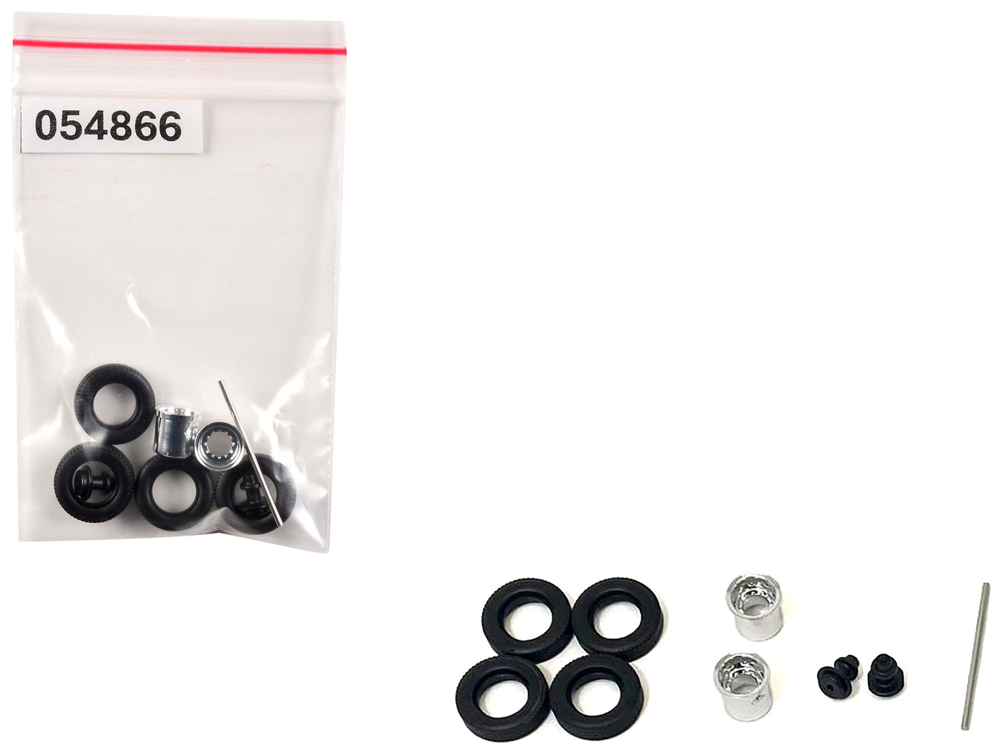 Rear Hypoid Wheelset Chrome 1/87 (HO) Plastic Model by Promotex-DiecastModeler.com