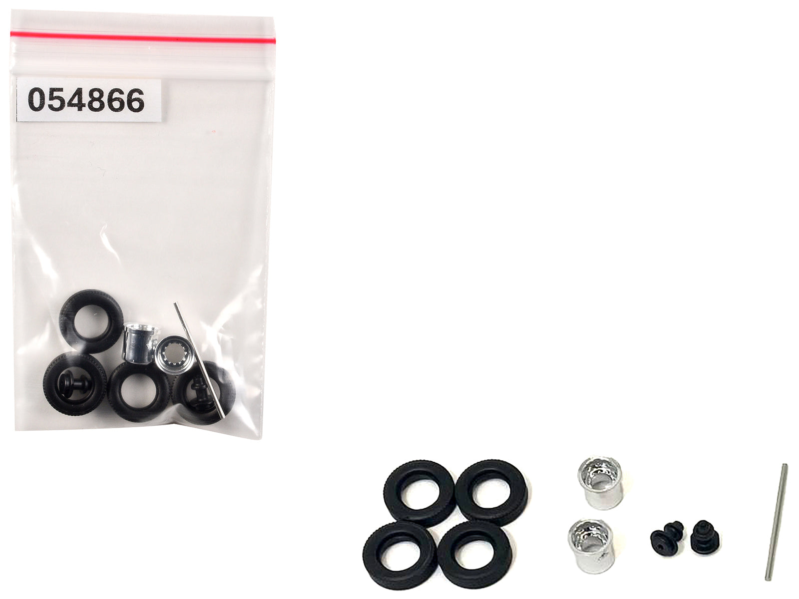 Rear Hypoid Wheelset Chrome 1/87 (HO) Plastic Model by Promotex-DiecastModeler.com