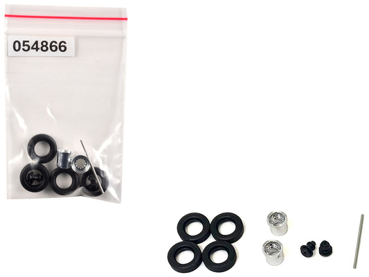 Rear Hypoid Wheelset Chrome 1/87 (HO) Plastic Model by Promotex-DiecastModeler.com