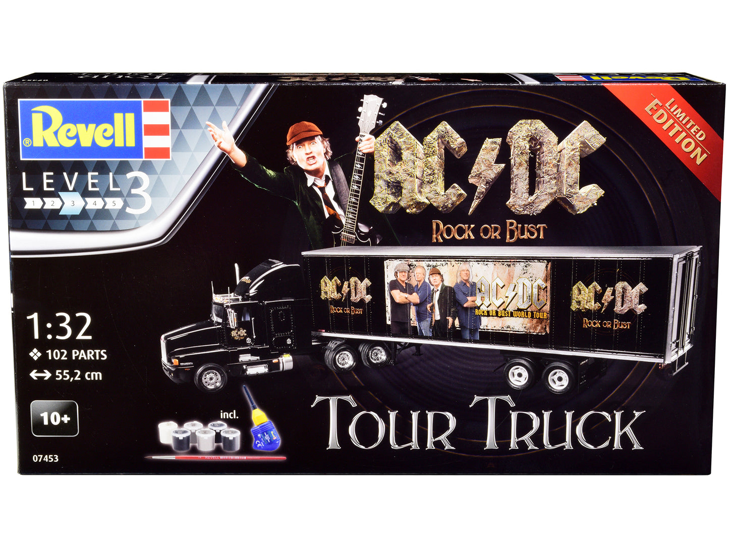 Level 3 Model Kit Kenworth Tour Truck "AC/DC Rock or Bust" 1/32 Scale Model by Revell-DiecastModeler.com