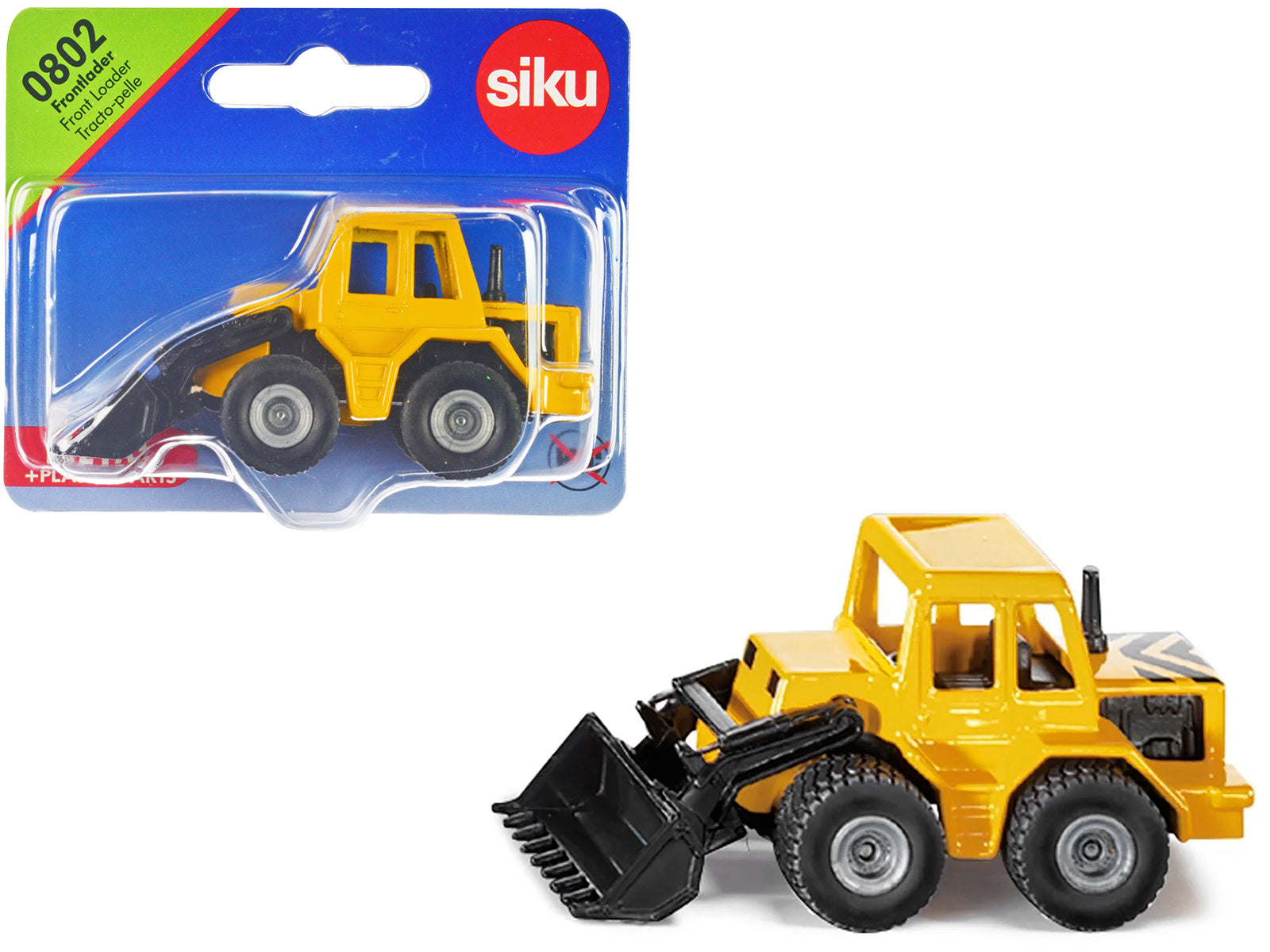 Front Loader Yellow and Black Diecast Model by Siku-DiecastModeler.com