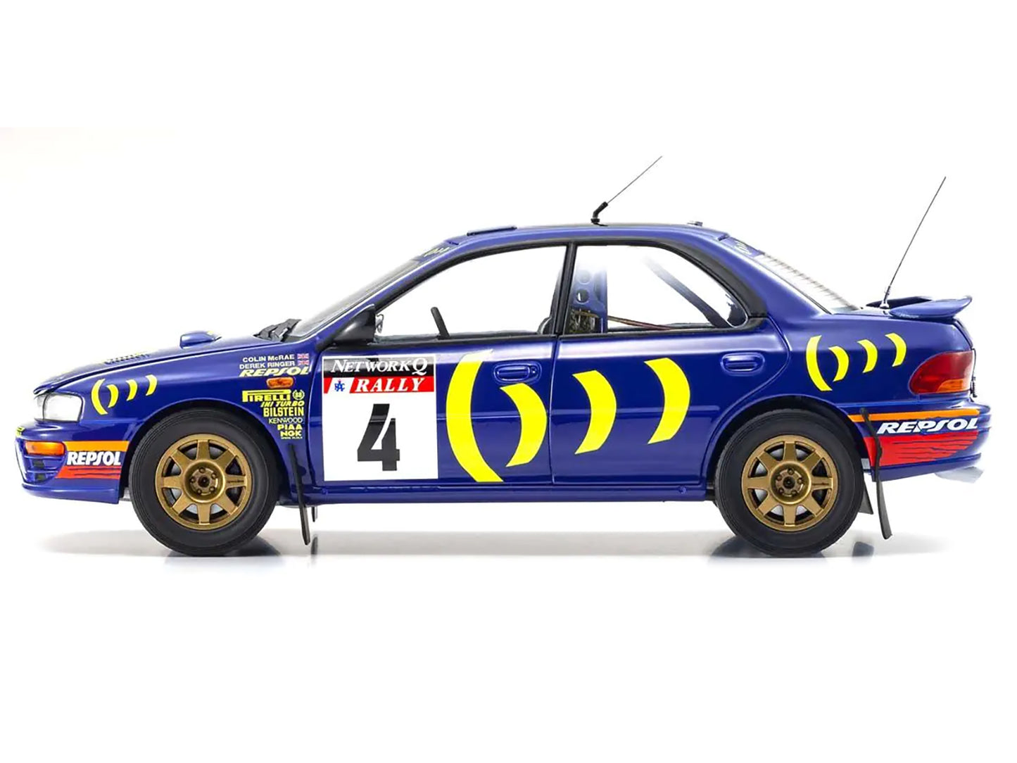 Subaru Impreza #4 Colin McRae - Derek Ringer Winner "RAC Rally" (1994) 1/18 Diecast Model Car by Kyosho-DiecastModeler.com