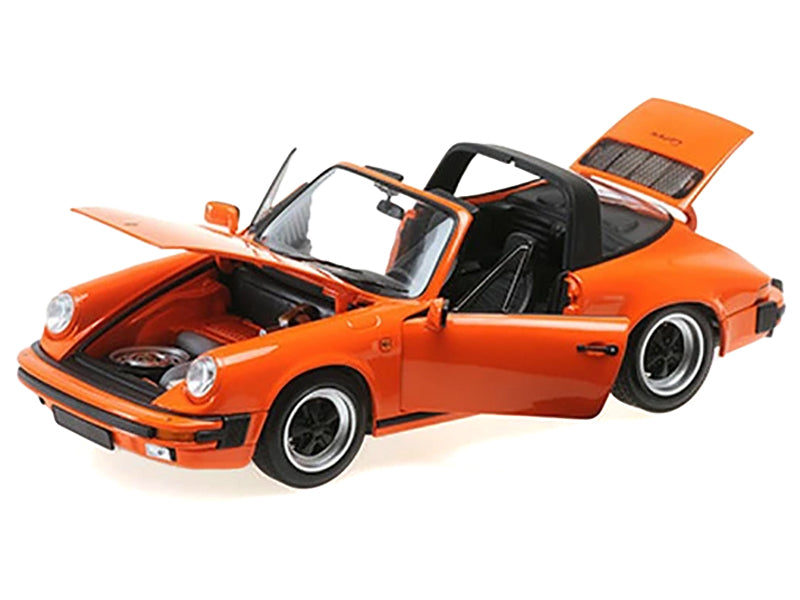 1983 Porsche 911 Carrera Targa 3.2 Orange 1/18 Diecast Model Car by Minichamps-DiecastModeler.com